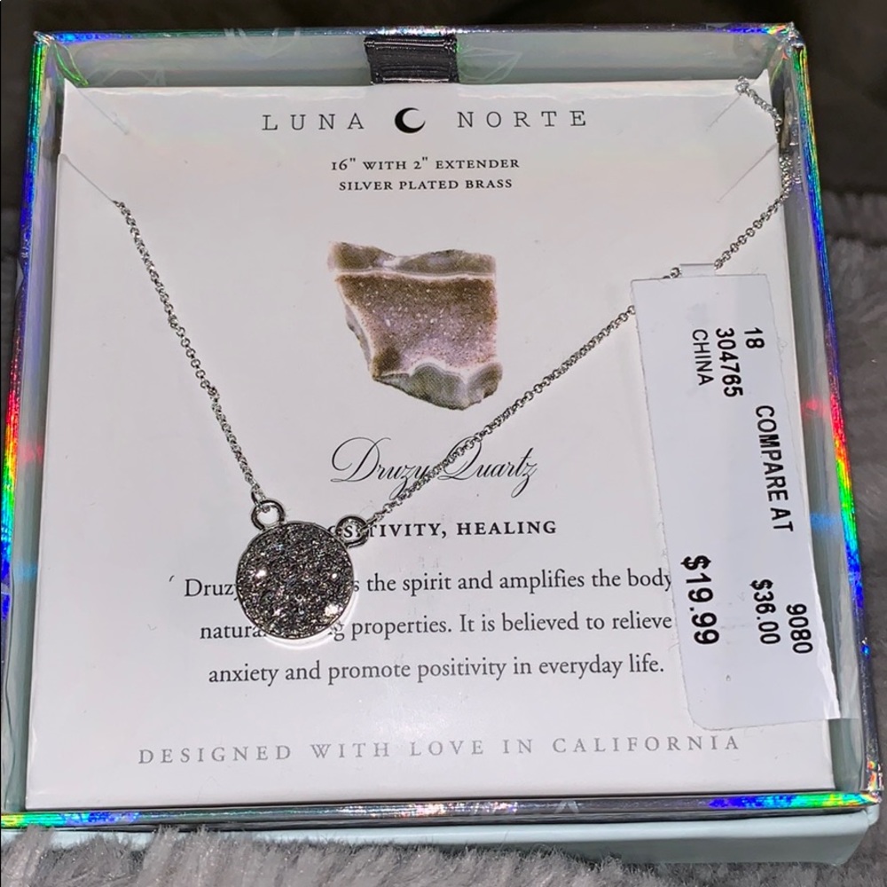 Luna Norte positivity and healing necklace